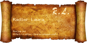 Radler Laura névjegykártya